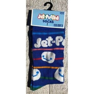 Jet Puffed Print Novelty Crew Socks - Men’s Size 6-12 #D053